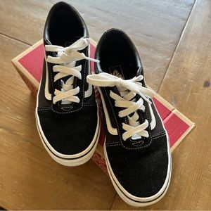 Vans Old Skool off the wall black shoes youth big size 5